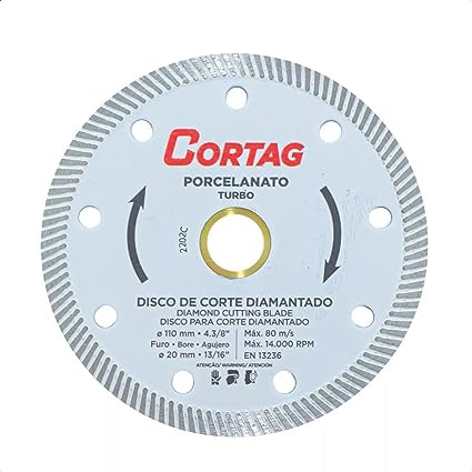 CORTAG DISCO DE CORTE DIAMANTADO PORCELANATO TURBO